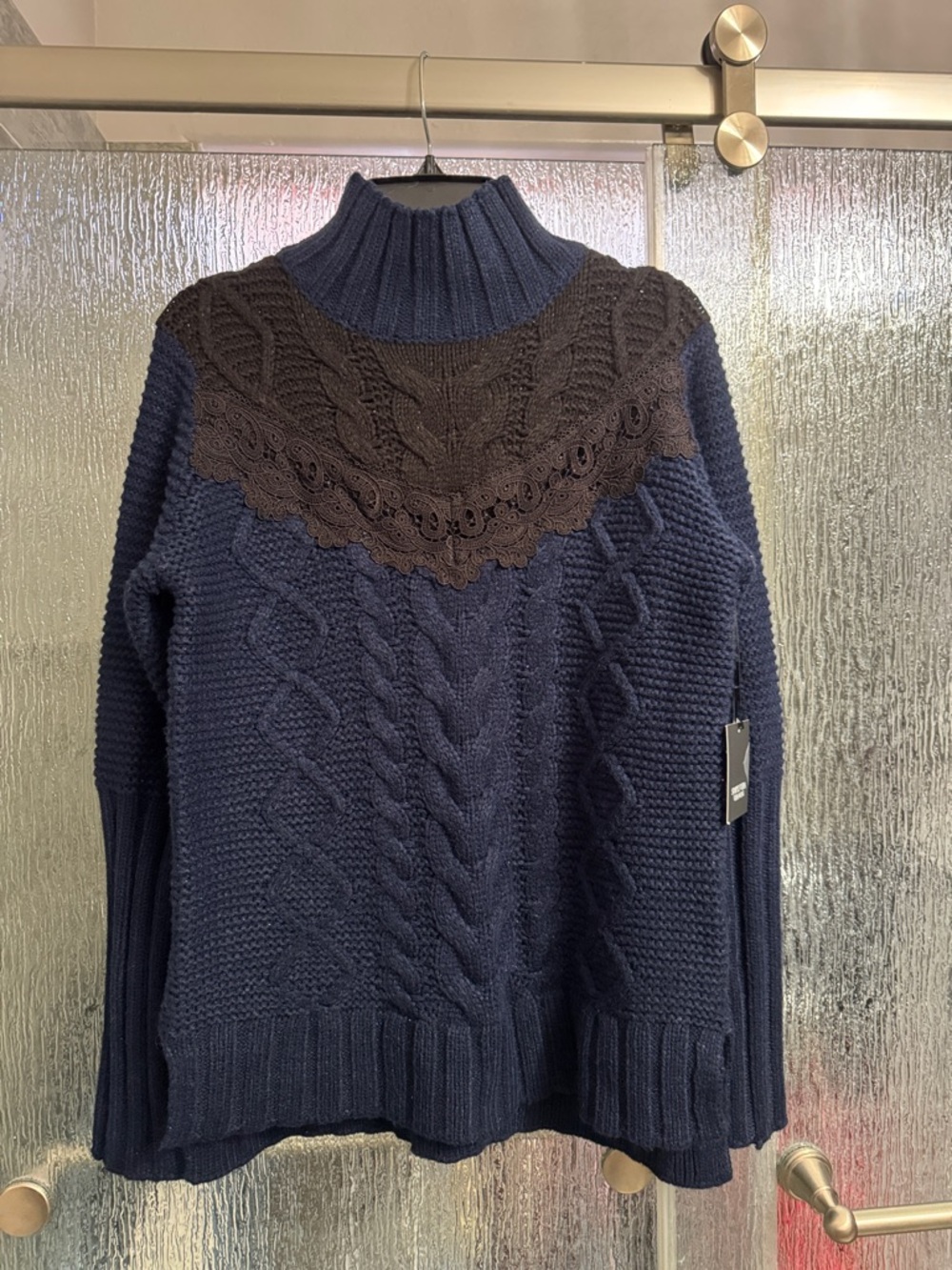 Vera Wang navy blue sweater